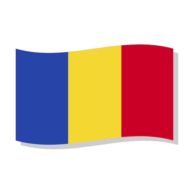 Gratis PSD ontwerp van de vlag van geïsoleerde roemenië