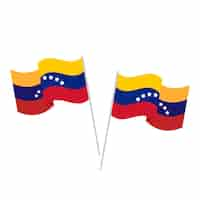 Gratis PSD ontwerp van de vlag van venezuela geïsoleerd