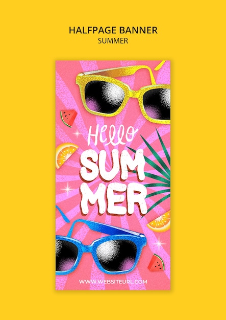 Gratis PSD ontwerp van de zomertemplate