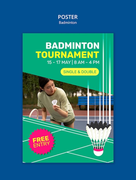 Ontwerp van een badminton sjabloon