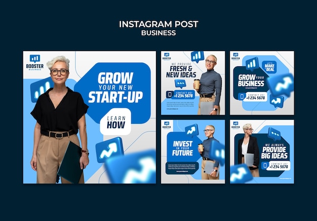 Gratis PSD ontwerp van een business instagram post sjabloon