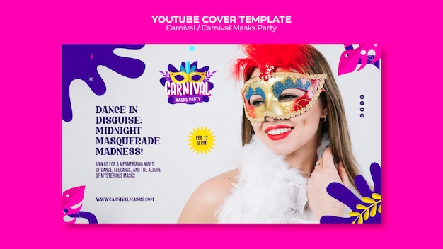 Gratis PSD ontwerp van een carnavals sjabloon