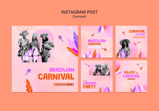 Gratis PSD ontwerp van een carnavals sjabloon