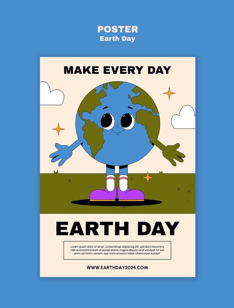 Ontwerp van een sjabloon voor de Dag van de Aarde