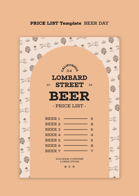 Ontwerp van een sjabloon voor de dag van het bier