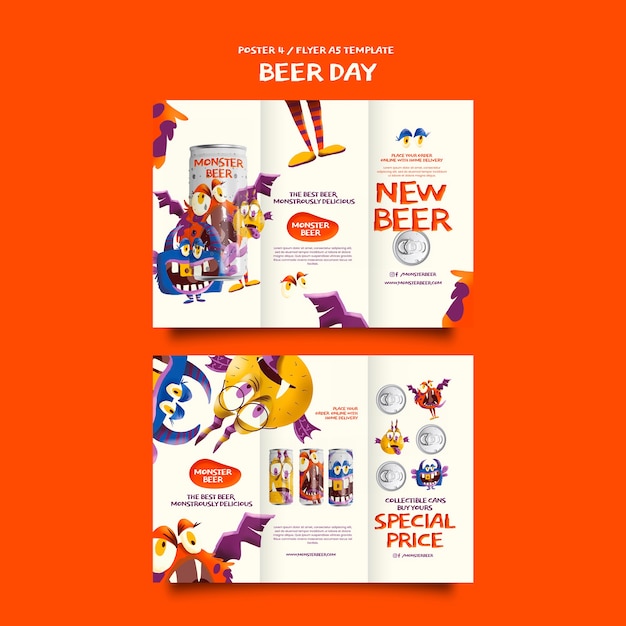 Ontwerp van een sjabloon voor de dag van het bier