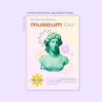 Gratis PSD ontwerp van een sjabloon voor de internationale museumdag