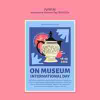 Gratis PSD ontwerp van een sjabloon voor de internationale museumdag