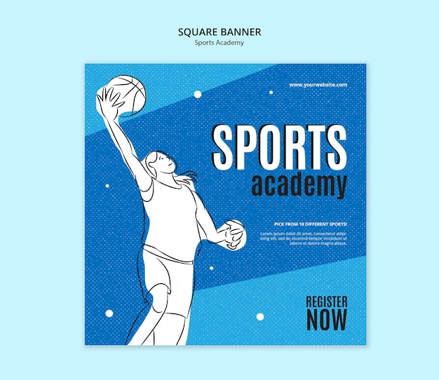 Ontwerp van een sjabloon voor een sportacademie