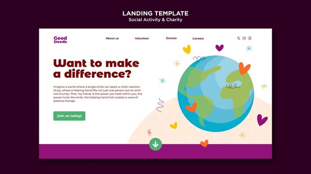 Ontwerp van een sjabloon voor liefdadigheid