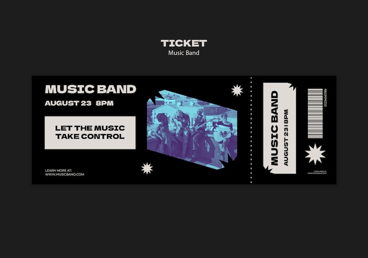 Gratis PSD ontwerp van een sjabloon voor muziekband