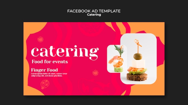 Gratis PSD ontwerp van een template voor catering