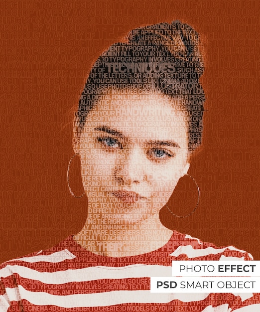 Gratis PSD ontwerp van foto-teksteffecten