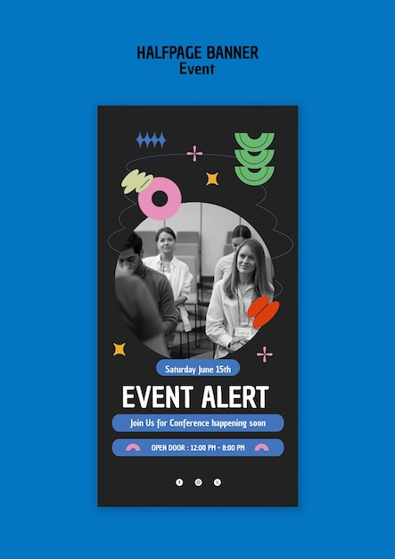 Gratis PSD ontwerp van het evenement sjabloon