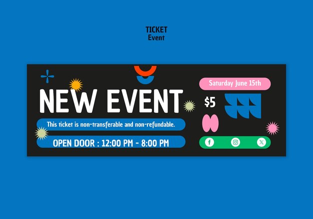 Ontwerp van het evenement sjabloon