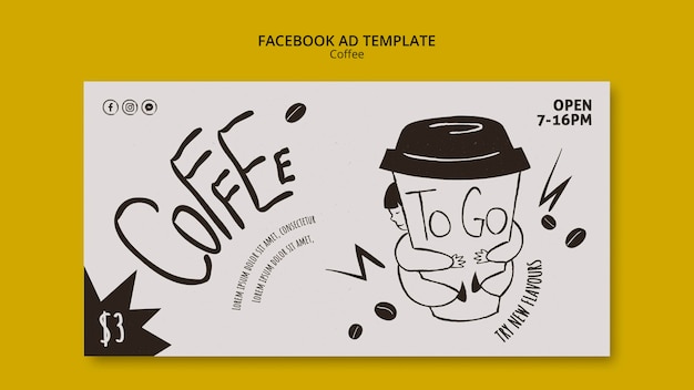 Gratis PSD ontwerp van het koffiemodel