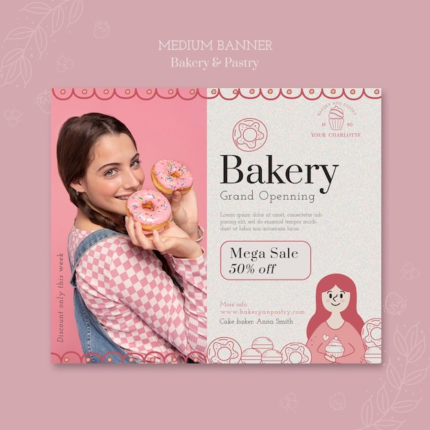 Ontwerp van het sjabloon van de bakkerij