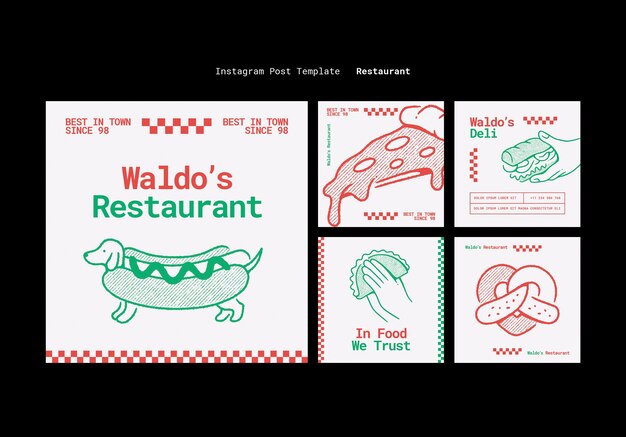 Gratis PSD ontwerp van het sjabloon van het restaurant