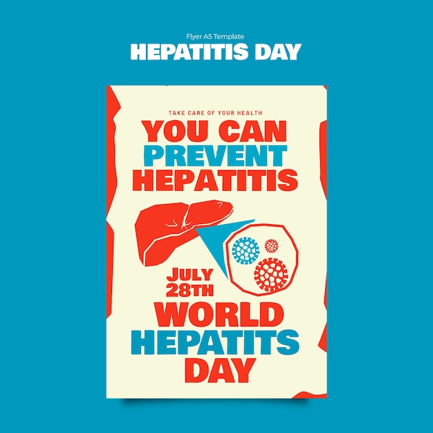 Ontwerp van het sjabloon voor de dag van de hepatitis