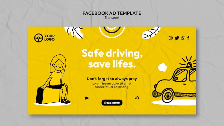 Gratis PSD ontwerp van het transportmodel