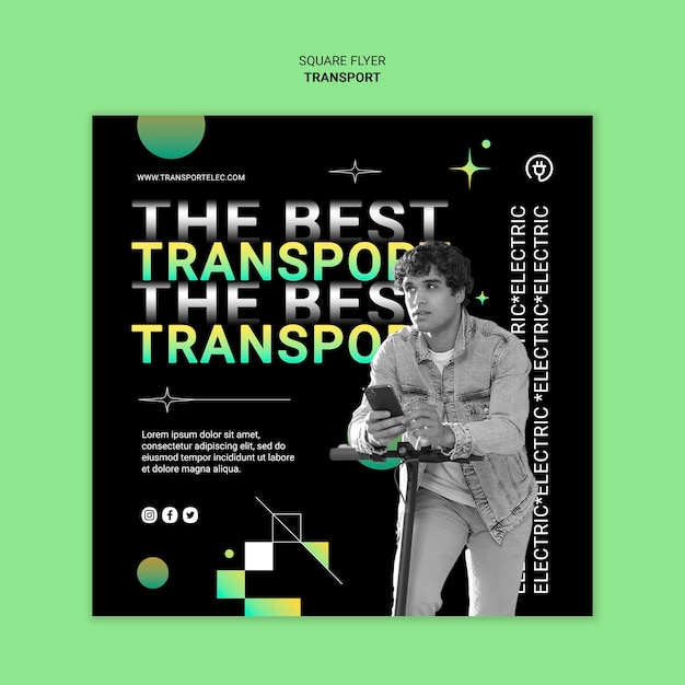 Gratis PSD ontwerp van het transportmodel