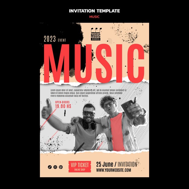 Ontwerp van muziek sjabloon
