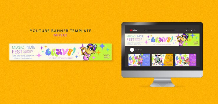 Gratis PSD ontwerp van muziek sjabloon