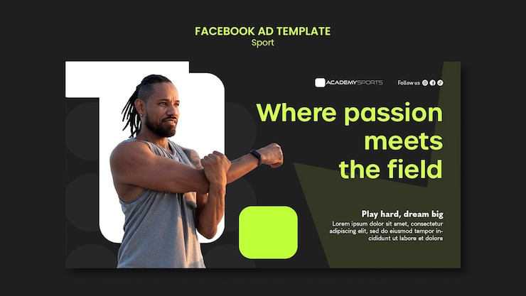 Gratis PSD ontwerp van sportsjabloon