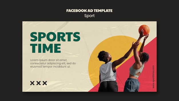 Gratis PSD ontwerp van sportsjabloon