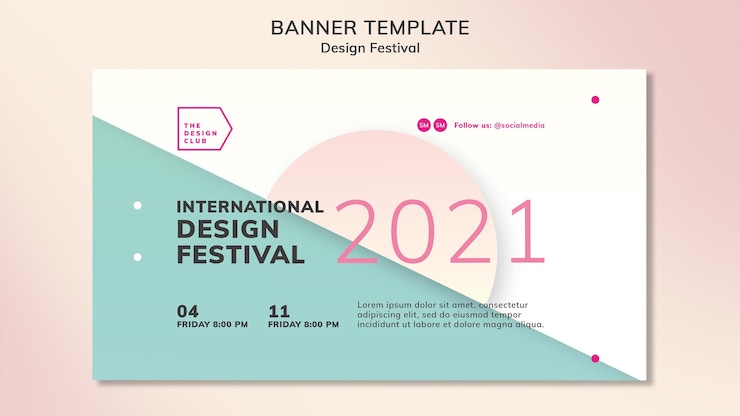 Gratis PSD ontwerpsjabloon festival spandoek