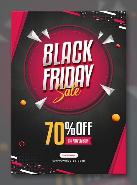 Gratis PSD ontwerpsjabloon voor black friday-uitverkoop