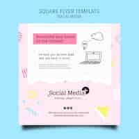 Gratis PSD ontwerpsjabloon voor flyer voor social media marketingbureau