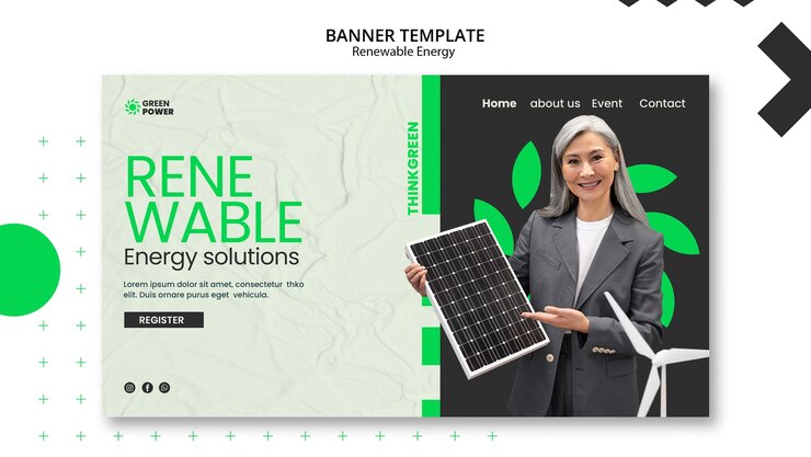 Gratis PSD ontwerpsjabloon voor hernieuwbare energie