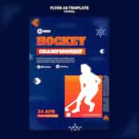 Gratis PSD ontwerpsjabloon voor hockeysportflyer