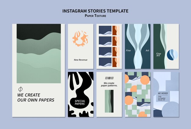 Ontwerpsjabloon voor papiertextuur instagramverhalen