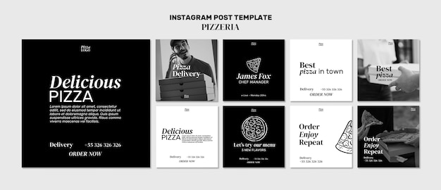 Gratis PSD ontwerpsjabloon voor pizzeria's