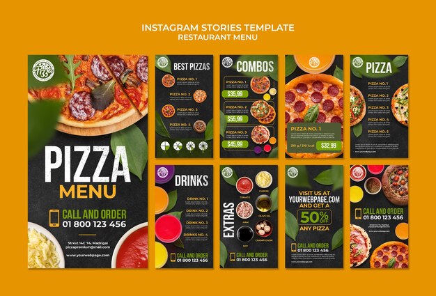Ontwerpsjabloon voor restaurantmenu