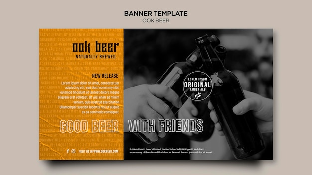 Gratis PSD ook bier sjabloon banner