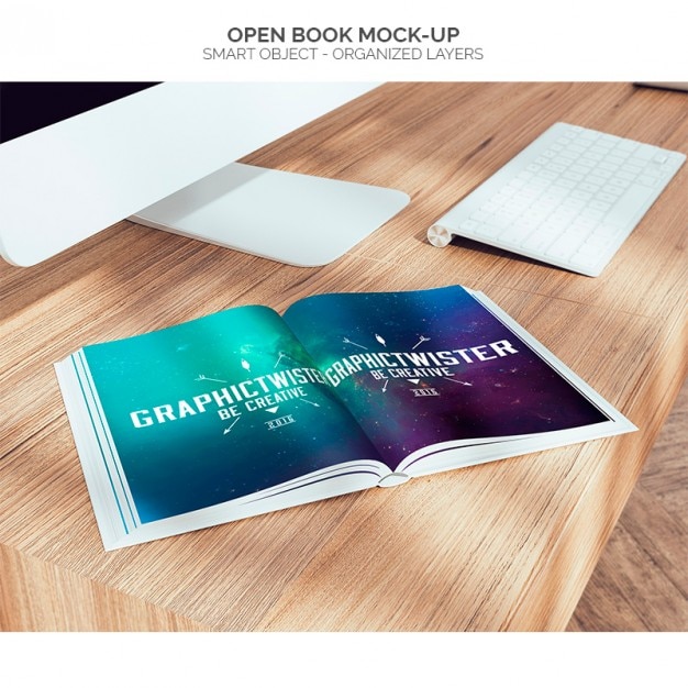 Open book mock-up