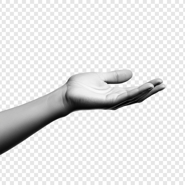 Open hand een gebaar van geven ontvangen of aanbieden