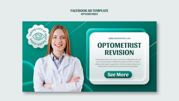 Gratis PSD optometrist carrière facebook-sjabloon