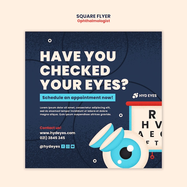 Gratis PSD optometrist sjabloonontwerp