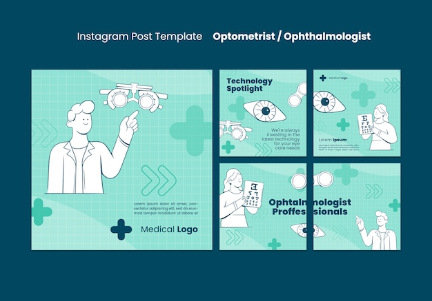 Optometrist sjabloonontwerp