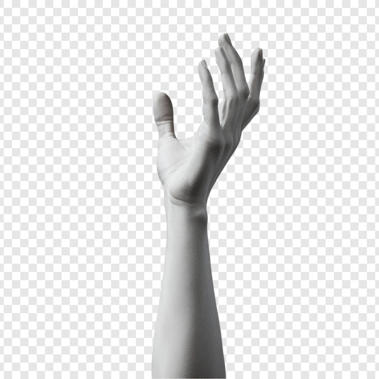 Gratis PSD opwaarts reiken een studie in licht en schaduw