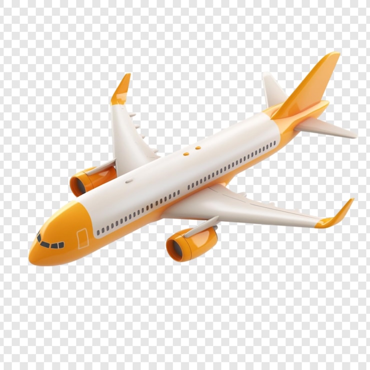 PSD Gratis orange and white airplane soaring high exciting journey travel adventure