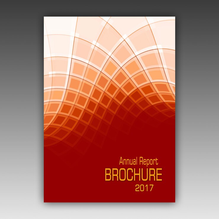 PSD Gratis orange brochure template
