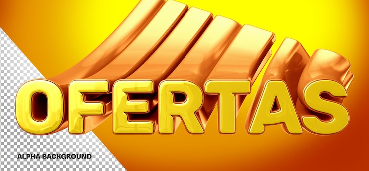 PSD Gratis orange offer 3d logo for composition