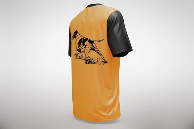 Gratis PSD oranje t-shirt mock up