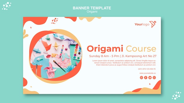 Gratis PSD origami landingspagina websjabloon