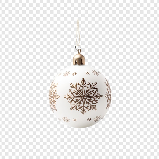 Gratis PSD ornament hangen in de sneeuw tijdens kerst geïsoleerd op transparante achtergrond